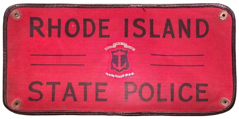 Rhode Island  police license plate