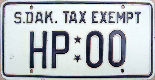 South Dakota  police license plate