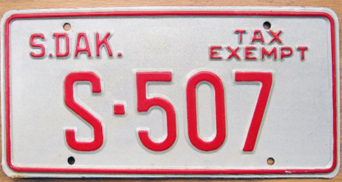 South Dakota  police license plate