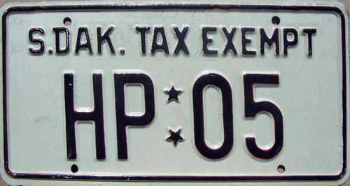 South Dakota  police license plate