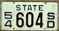 South Dakota  police license plate