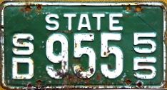 South Dakota  police license plate