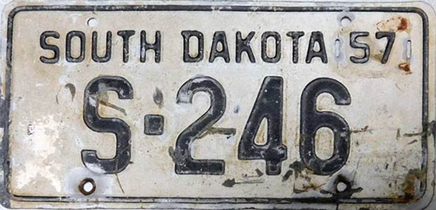 South Dakota  police license plate