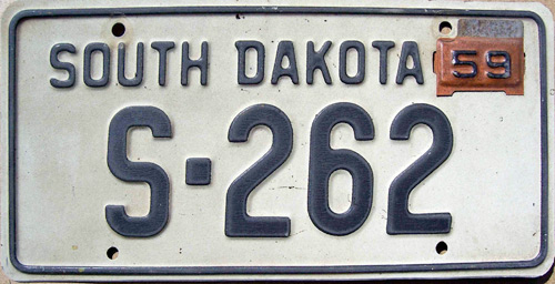 South Dakota  police license plate