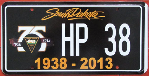 South Dakota  police license plate