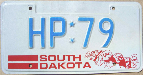 South Dakota  police license plate