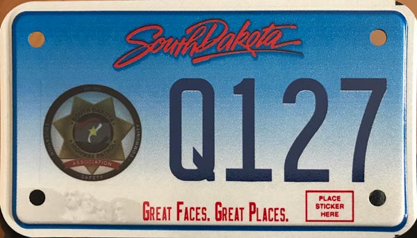 South Dakota  police license plate