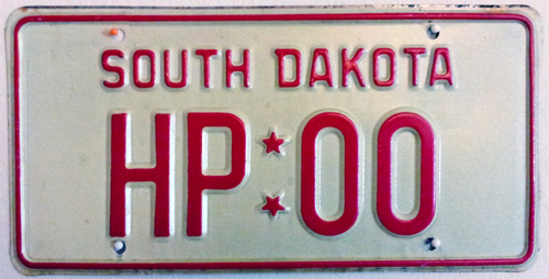 South Dakota  police license plate