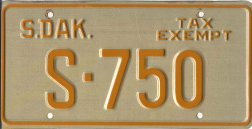 South Dakota  police license plate