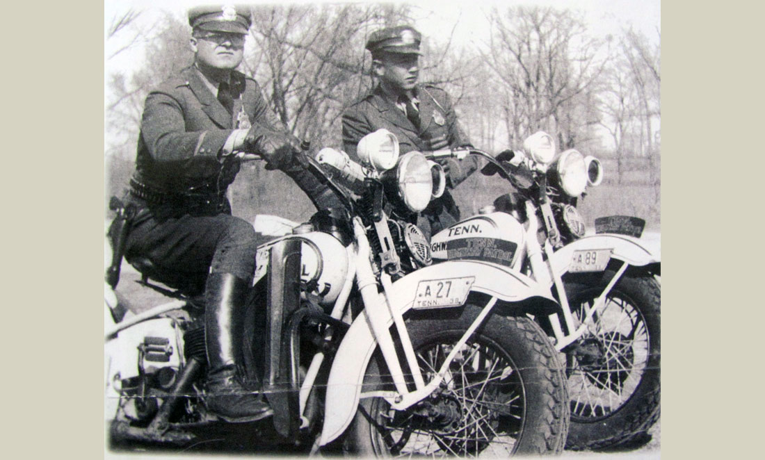 Tennessee  police motorcycle and officers