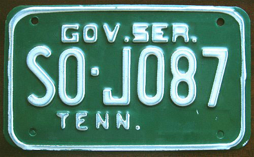 Tennessee  police license plate image