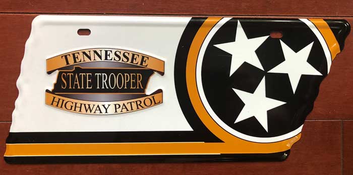 Tennessee  police license plate image