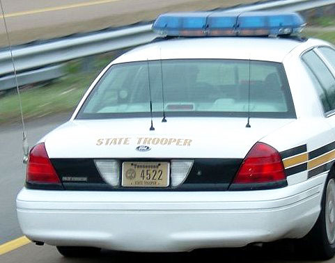 Tennessee  police license plate image