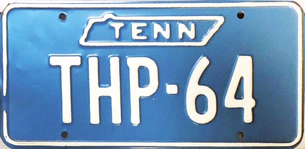 Tennessee  police license plate image