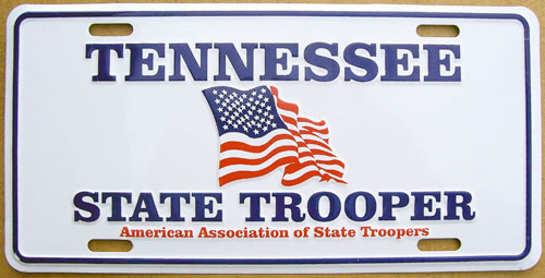 Tennessee  police license plate image