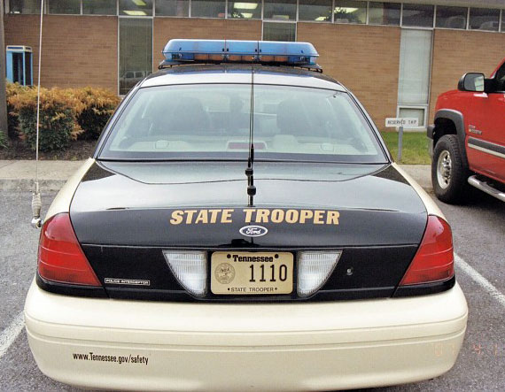 Tennessee  police license plate image