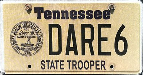 Tennessee  police license plate image