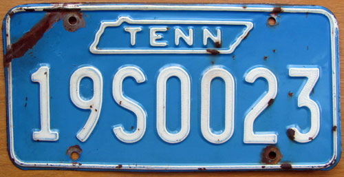 Tennessee  police license plate image