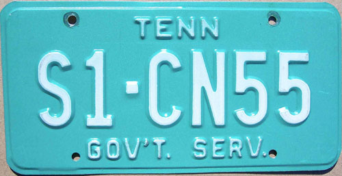 Tennessee  police license plate image