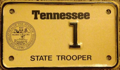 Tennessee  police license plate image