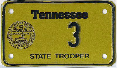 Tennessee  police license plate image