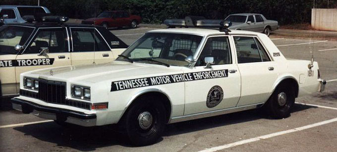 Tennessee  police license plate image