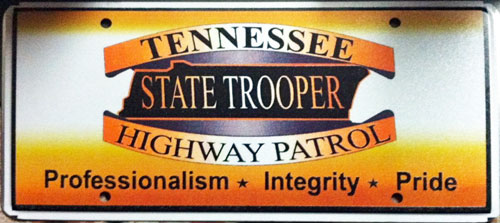 Tennessee  police license plate image