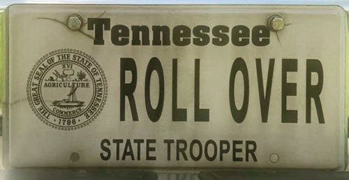 Tennessee  police license plate image