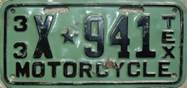 Texas  police license plate image