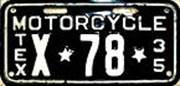 Texas  police license plate image