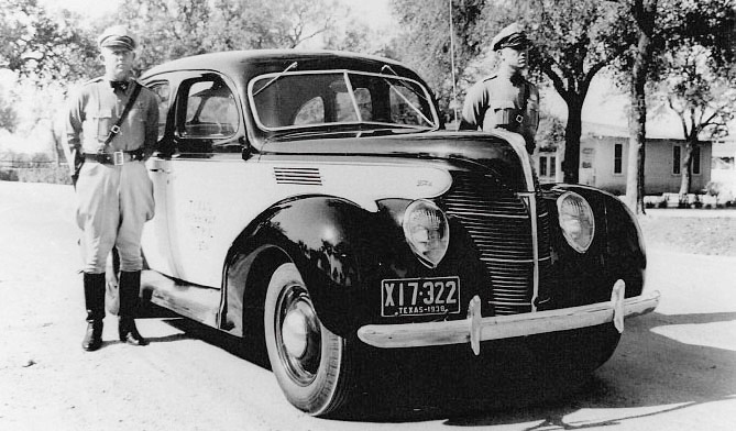 Texas  police license plate image