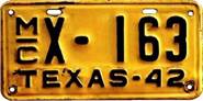 Texas  police license plate image