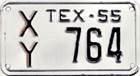 Texas  police license plate image