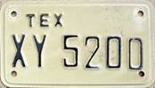 Texas  police license plate image