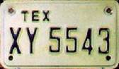 Texas  police license plate image