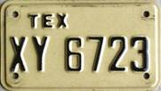 Texas  police license plate image