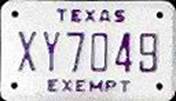 Texas  police license plate image