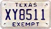 Texas  police license plate image