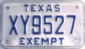 Texas  police license plate image