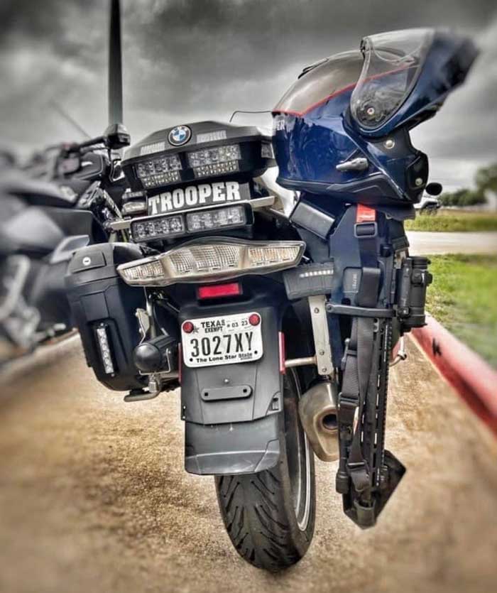 Texas  police license plate image