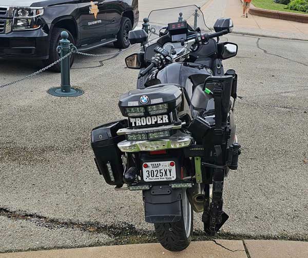 Texas  police license plate image