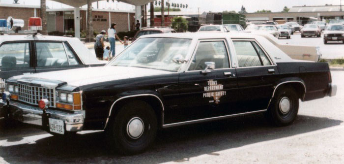 Texas  police license plate image