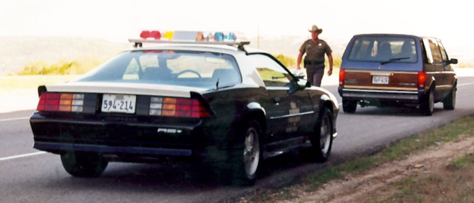 Texas  police license plate image