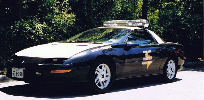 Texas  police license plate image