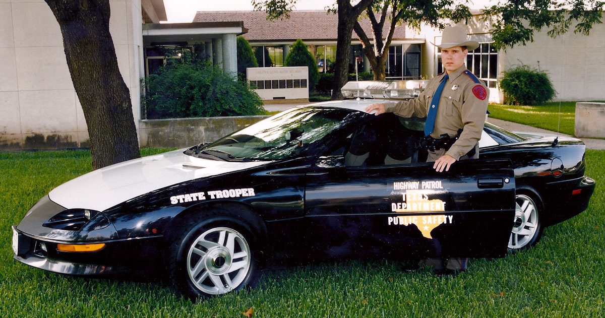 Texas  police license plate image