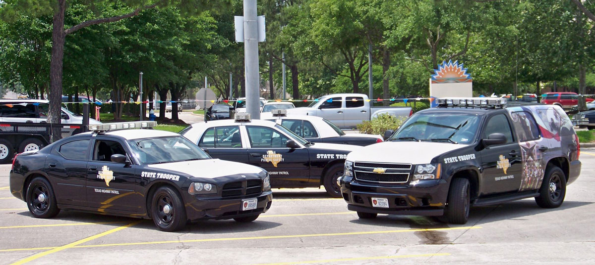 Texas  police license plate image