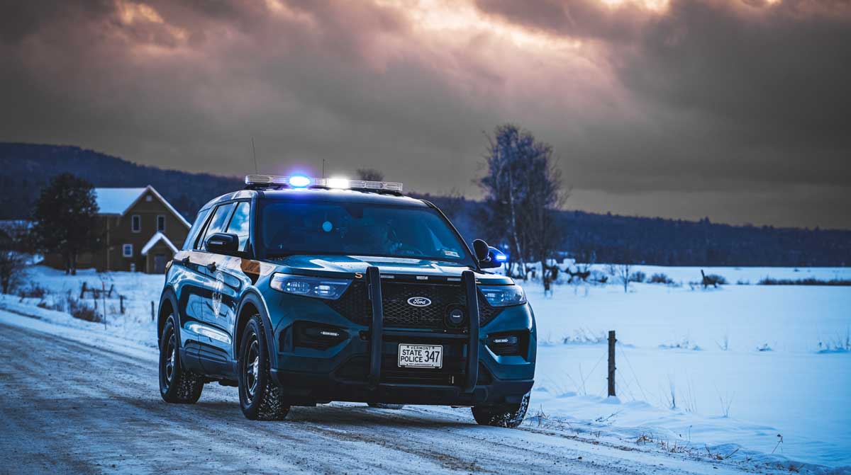 Vermont  police car