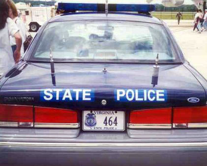 Virginia  police license plate