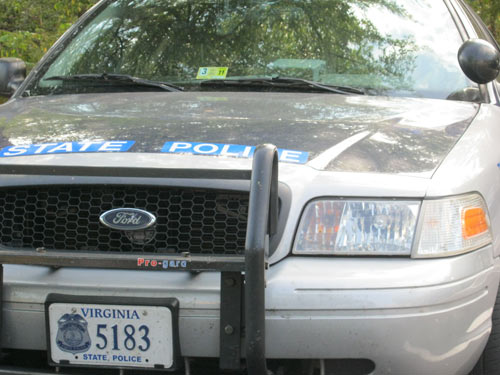 Virginia  police license plate