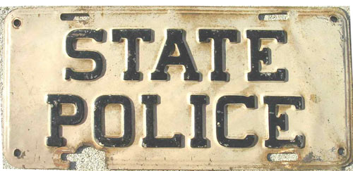 Virginia  police license plate